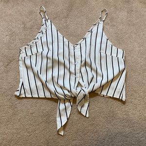 Tie front crop top